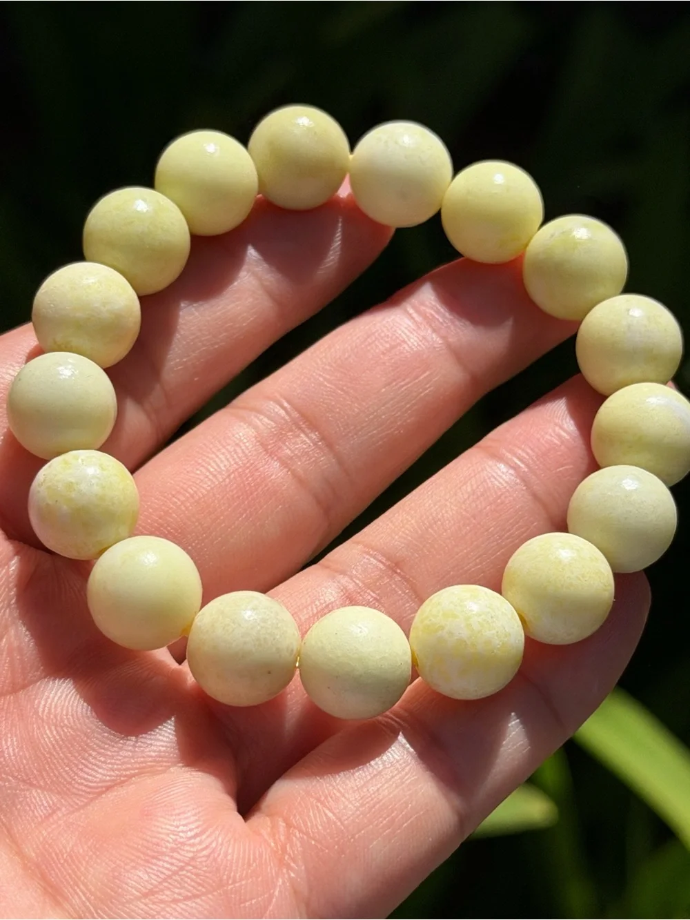 11.5mm Stretchable Lemon Jade Bracelet 2220